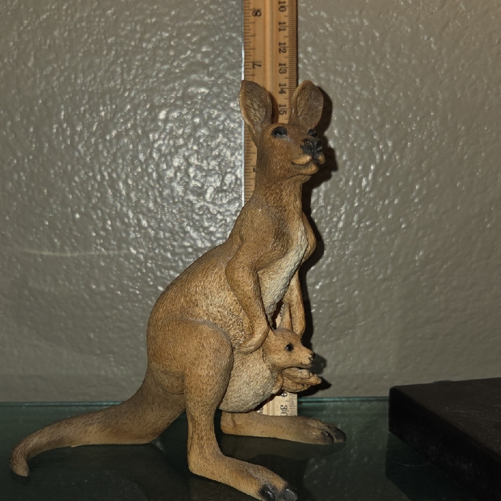 Castagna Italy Kangaroo and Joey Figurine - Brown